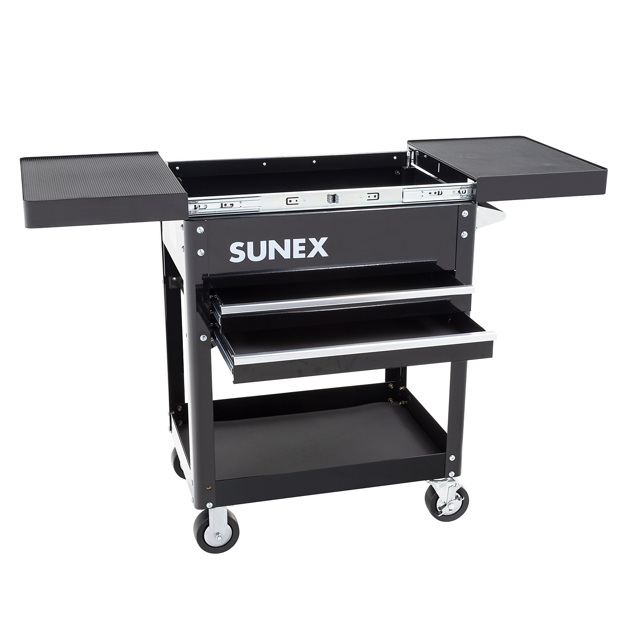Sunex Tools Compact Slide Top Utility Cart — 33.5in. Width, 39.25in. Height, Black, Model# 8035